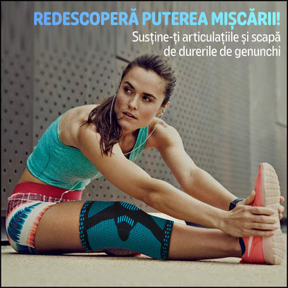 Genunchiera elastica profesionala MONDESA®, Sustinere Ortopedica si Protectie Medicala pentru Articulatii, Menisc si Rotula, Amelioreaza Durerile de Genunchi, Unisex