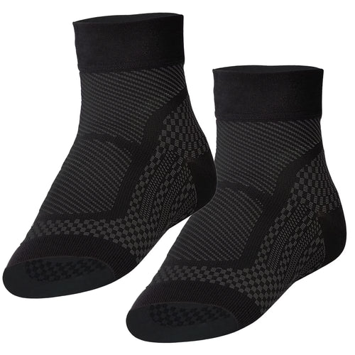 Set 2 Glezniere Compresive MONDESA®, Glezniera Elastica, Suport Glezna si Bolta Plantara, Orteza Fasceita Plantara, Sport, Recuperare Medicala, Edeme, Material Respirabil, Premium, Negru
