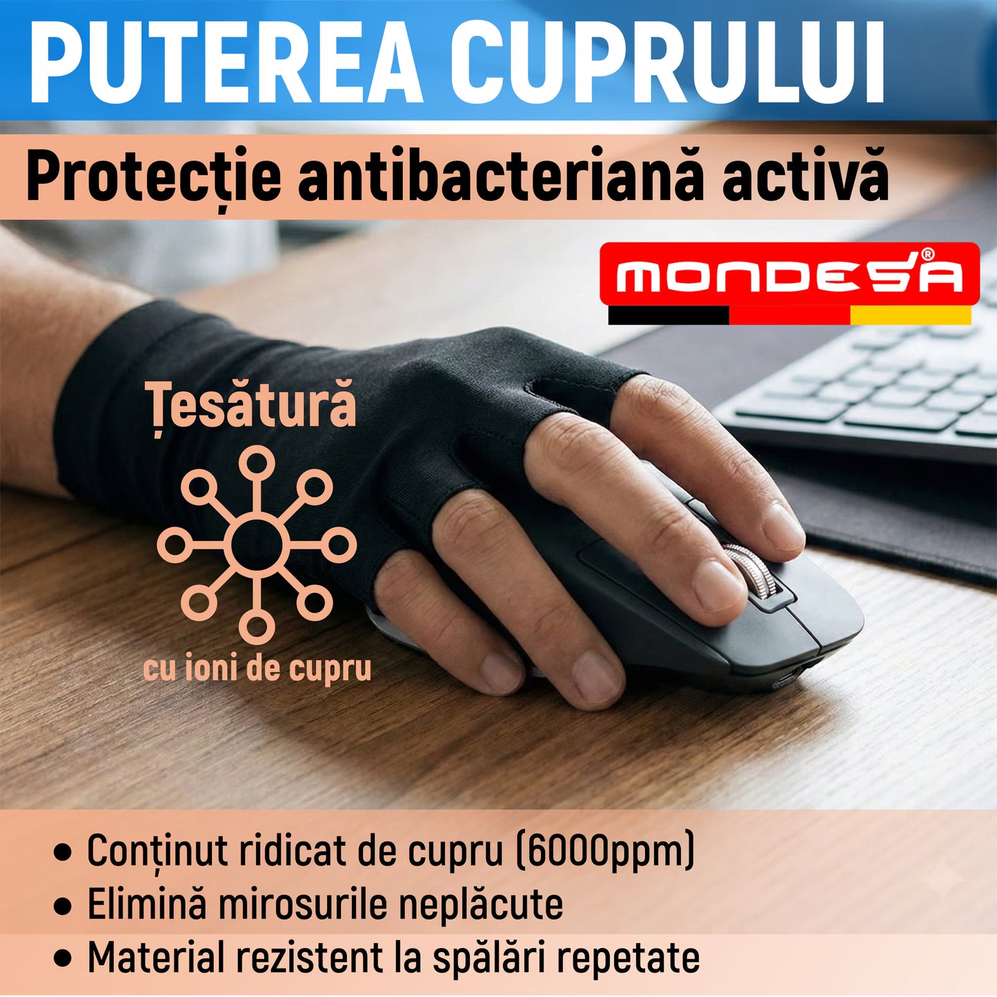 Set 2 Manusi Compresie MONDESA®, Manusi Artrita, Manusi Elastice pentru Dureri Articulare, Reumatism, Reabilitare, Tunel Carpian, Material Respirabil, Calitate Premium, Unisex, Negru