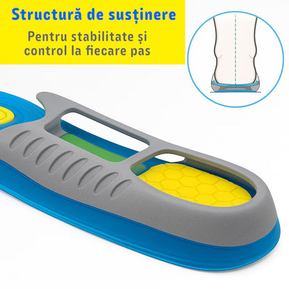 Set 2 Branturi Ortopedice MONDESA®, Suport Calcai si Talpa, Ajuta la Platfus, Pinteni si Picioare Obosite, Amortizare si Absorbtie, Confort Zilnic, Marime Ajustabila, Unisex