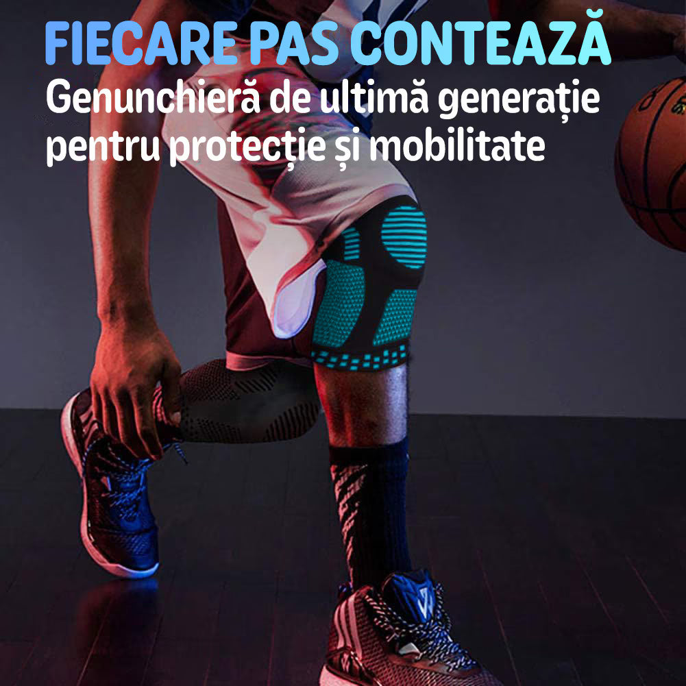 Genunchiera elastica profesionala MONDESA®, Sustinere Ortopedica si Protectie Medicala pentru Articulatii, Menisc si Rotula, Amelioreaza Durerile de Genunchi, Unisex