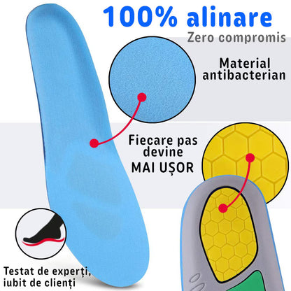 Set 2 Branturi Ortopedice MONDESA®, Suport Calcai si Talpa, Ajuta la Platfus, Pinteni si Picioare Obosite, Amortizare si Absorbtie, Confort Zilnic, Marime Ajustabila, Unisex