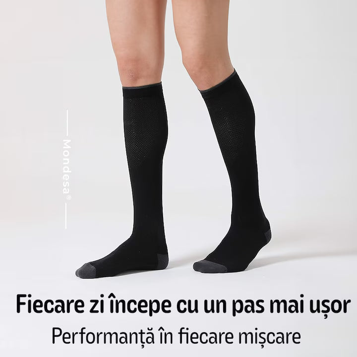 Ciorapi Compresivi Medicali MONDESA® 15–20 mmHg - Set 3 Perechi, Negru