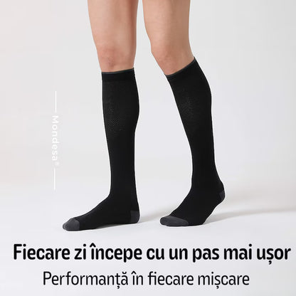 Ciorapi Compresivi Medicali MONDESA® 15–20 mmHg - Set 3 Perechi, Negru